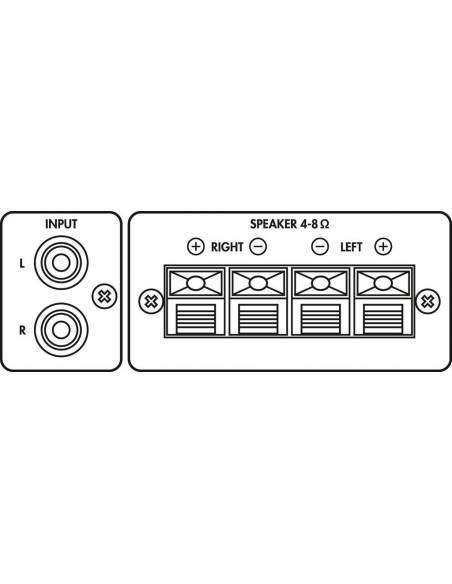 Monacor SA-200Amplificador estéreo universal, 100 W - 2