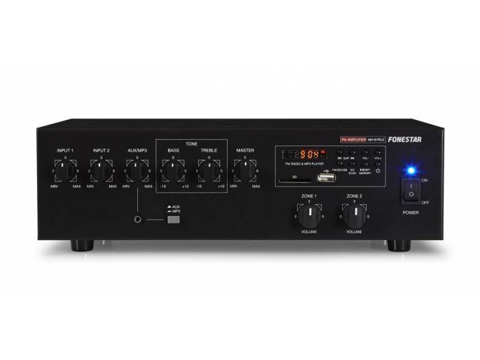 FONESTAR MA-61RUZ - Amplificador de megafonía USB/SD/MP3/FM - 1