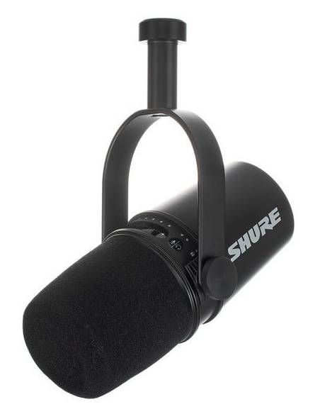Shure MV7 USB Podcast Microphone - micrófono vocal para PodCast y grabación con conexión XLR ( Canon ) o USB-c - 1