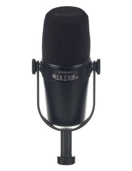 Shure MV7 USB Podcast Microphone - micrófono vocal para PodCast y grabación con conexión XLR ( Canon ) o USB-c - 3