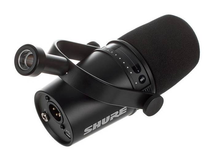 Shure MV7 USB Podcast Microphone - micrófono vocal para PodCast y grabación con conexión XLR ( Canon ) o USB-c - 4