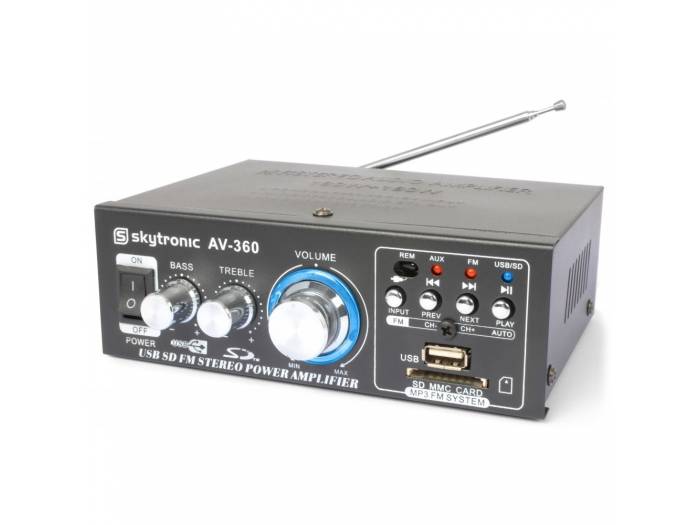 Pack Agua 1 - Mini-Amplificador Multimedia y 2 altavoces Marinos - 9