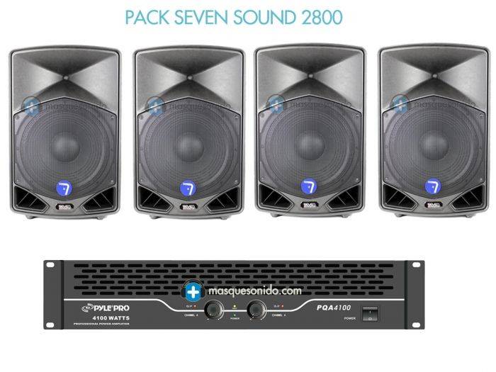 Pack de sonido  SEVEN SOUND 2800- Pack con  2800w de potencia maxima - 1