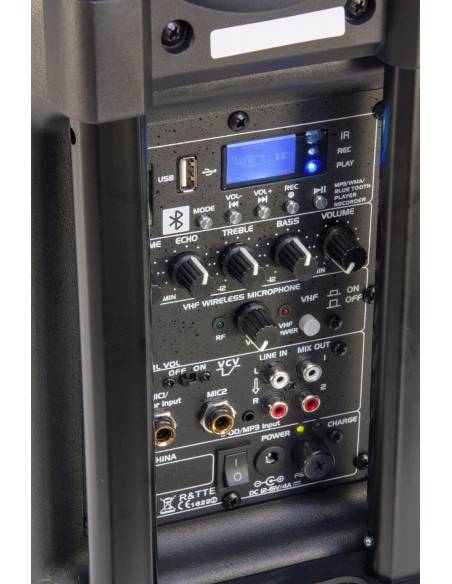 Pack Ibiza Port 8 VHF - Altavoz portatil Bluetooth con bateria de 8 pulgadas - 6