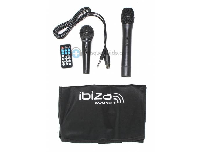 Pack Ibiza Port 8 VHF - Altavoz portatil Bluetooth con bateria de 8 pulgadas - 16