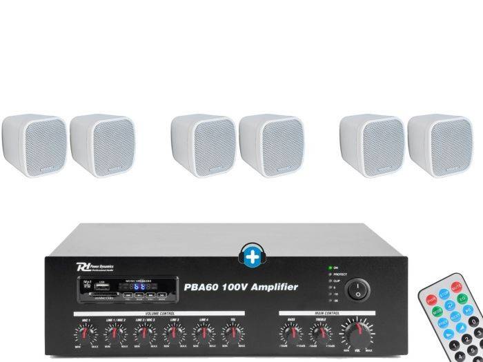 Pack Tienda 10050 Hilo musical con 6 altavoces en Color Blanco - 1