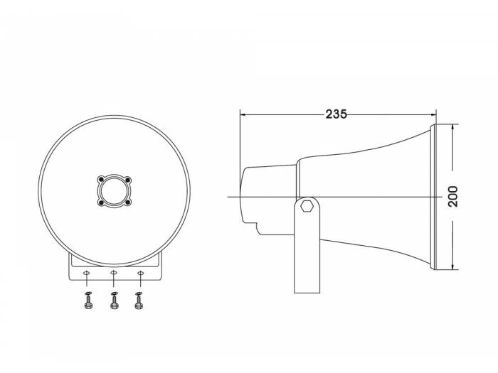 PACK DE MEGAFONIA EXTERIOR 4T- Megafonia con 60W de potencia - 16