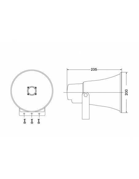 PACK DE MEGAFONIA EXTERIOR 4T- Megafonia con 60W de potencia - 16