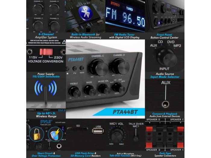 HILO MUSICAL EN CASA Easy 20 Techo  4 zonas - 8 altavoces techo 5 pulgadas - 6