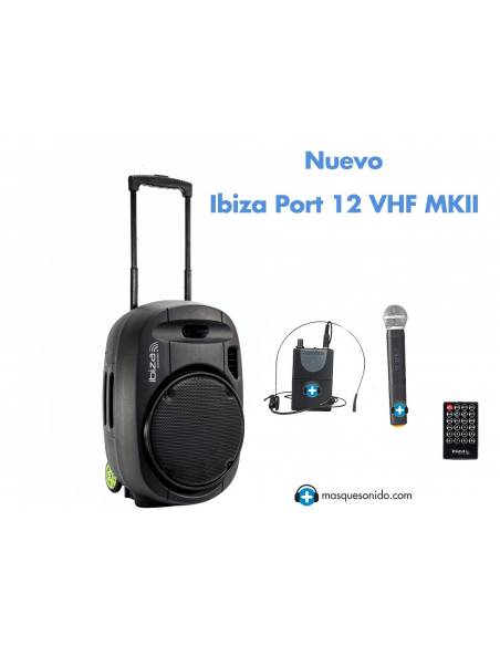 Enceinte Portable Ibiza Port 12 - 500W Avec Micros Sans Fil, Bluetooth Et Batterie