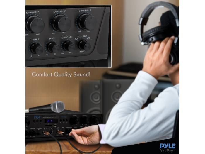 EQUIPO DE SONIDO PASADENA 60 BLACK HILO MUSICAL 6 ZONAS - 6 altavoces 6 pulgadas - 8