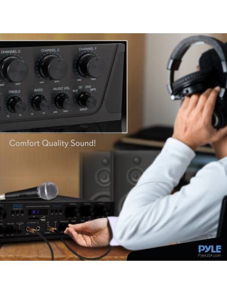 EQUIPO DE SONIDO PASADENA 60 BLACK HILO MUSICAL 6 ZONAS - 6 altavoces 6 pulgadas - 8