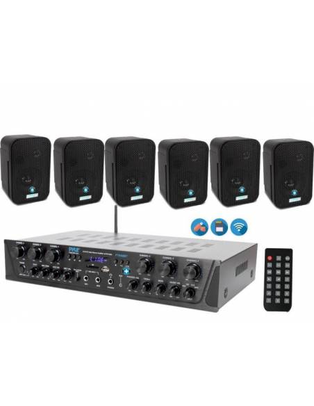 EQUIPO DE SONIDO PASADENA 60 BLACK HILO MUSICAL 6 ZONAS - 6 altavoces 6 pulgadas - 1