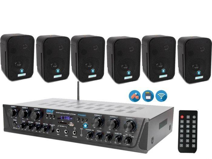 EQUIPO DE SONIDO PASADENA 60 BLACK HILO MUSICAL 6 ZONAS - 6 altavoces 6 pulgadas - 1