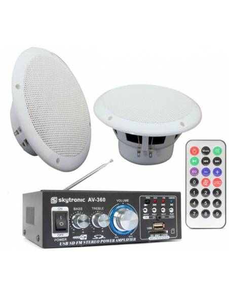 Pack Agua 1 - Mini-Amplificador Multimedia y 2 altavoces Marinos - 2