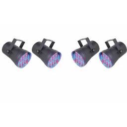4 FOCOS PAR LED 36  55 LED 10MM DMX ¡LO MAS VENDIDO PARA DISCOMOVILES!