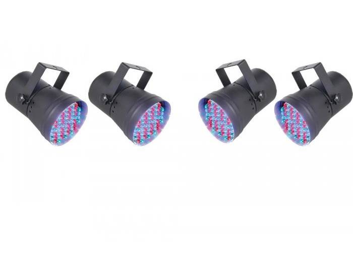 4 FOCOS PAR LED 36  55 LED 10MM DMX ¡LO MAS VENDIDO PARA DISCOMOVILES!