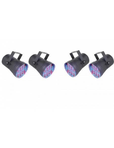 4 FOCOS PAR LED 36  55 LED 10MM DMX ¡LO MAS VENDIDO PARA DISCOMOVILES!