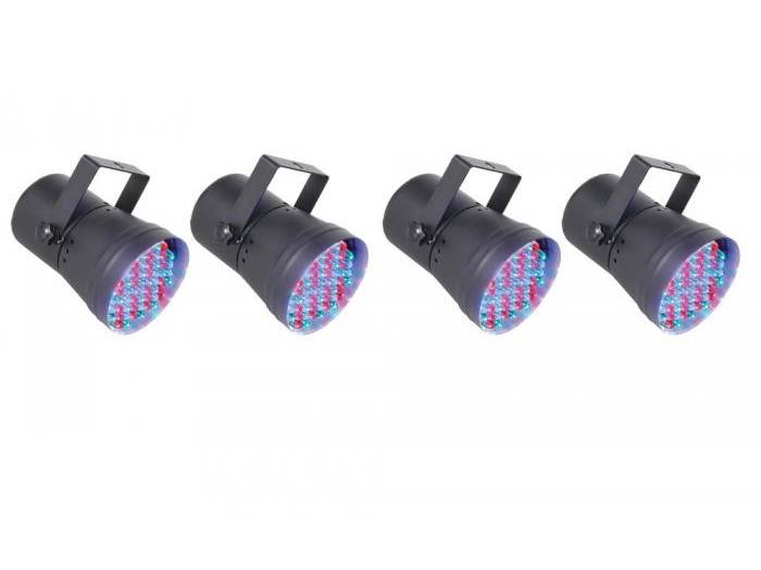 4 FOCOS PAR LED 36  55 LED 10MM DMX ¡LO MAS VENDIDO PARA DISCOMOVILES!