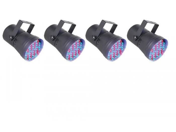 4 FOCOS PAR LED 36  55 LED 10MM DMX ¡LO MAS VENDIDO PARA DISCOMOVILES!
