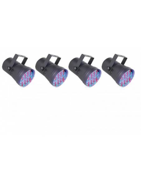 4 FOCOS PAR LED 36  55 LED 10MM DMX ¡LO MAS VENDIDO PARA DISCOMOVILES!
