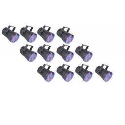 Pack de 12 Focos Par Led 36 - 55 leds 10mm - El pack discomovil más completo