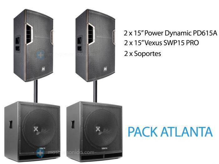 Pack de sonido ATLANTA con 3600w - 3
