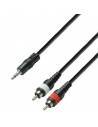 Adam Hall Cable de audio Minijack 3,5mm a 2 RCA - 1 metro