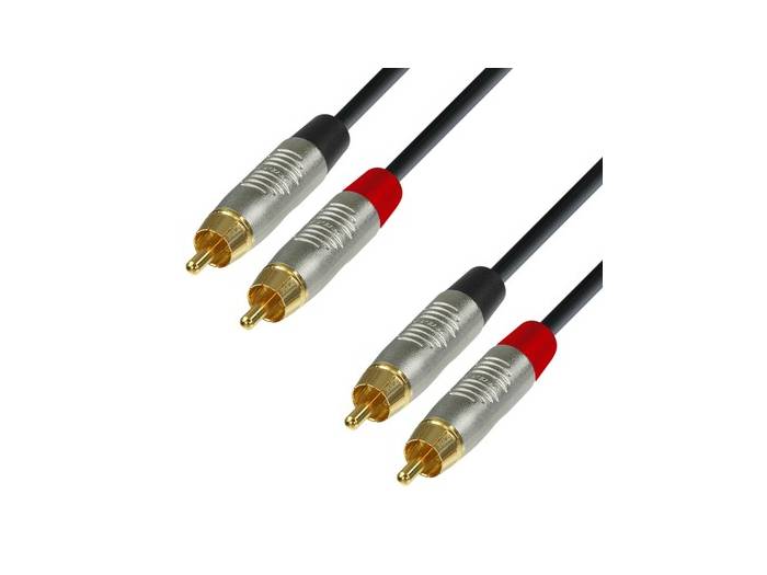 Adam Hall Cable de audio RCA a RCA con conector Rean - 6m - K4TCC0600 - 1