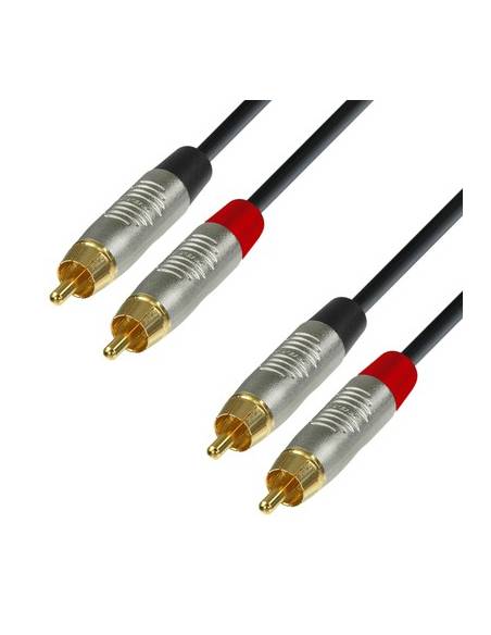 Adam Hall Cable de audio RCA a RCA con conector Rean - 6m - K4TCC0600 - 1