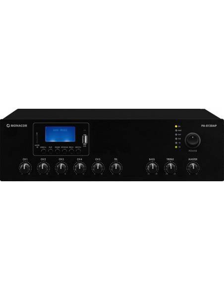 MONACOR PA-812DAP - Amplificador megafonía Clase D 120w Bluetooth - 1