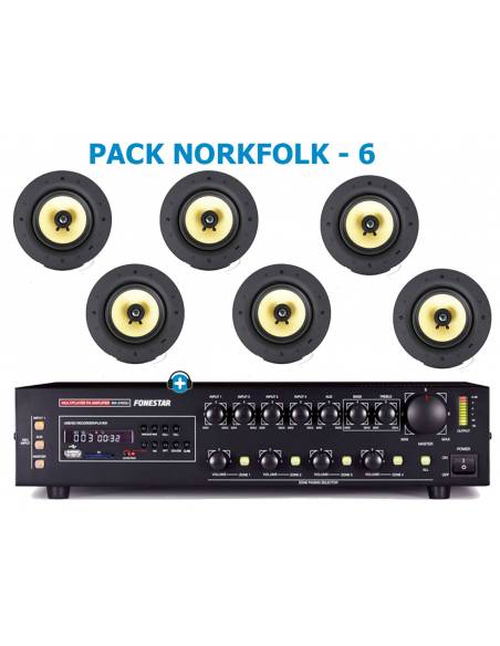 Pack de Hilo Musical -NORKFOLK - 6 - Altavoces de linea de 100v - 2