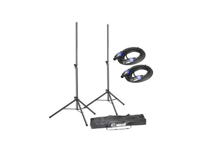 Adam Hall Soportes para altavoz con 2 speakon y bolsa - 1