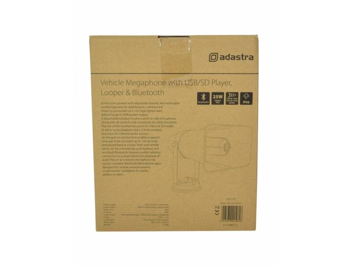ADASTRA VM25BT Megáfono para Vehículo con Reproductor USB/SD y Bluetooth - 9
