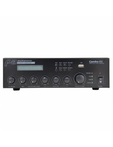 AUDIOPHONY COMBO60 MEZCLADOR 60W 100V RADIO / USB AUDIOPHONY