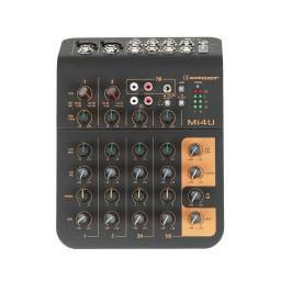 AUDIOPHONY Mi4U MESA DE MEZCLAS USB 4CH 2 MIC + 2 ESTÃREO + 1 AUX AUDIOPHONY