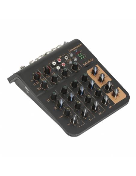 AUDIOPHONY Mi4U MESA DE MEZCLAS USB 4CH 2 MIC + 2 ESTÃREO + 1 AUX AUDIOPHONY