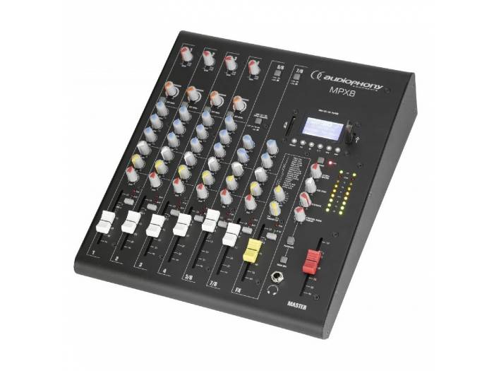 AUDIOPHONY MPX-8 MESA DE MEZCLAS 8CH DSP / USB / SD / BT AUDIOPHONY