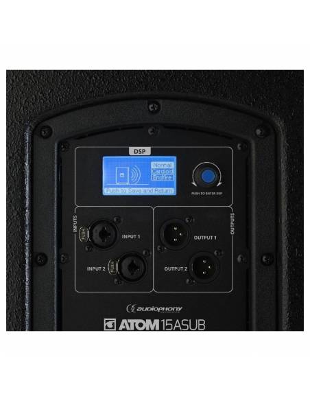 AUDIOPHONY ATOM 15A DSP SUBWOOFER ACTIVO 15ANDquot 600W AUDIOPHONY