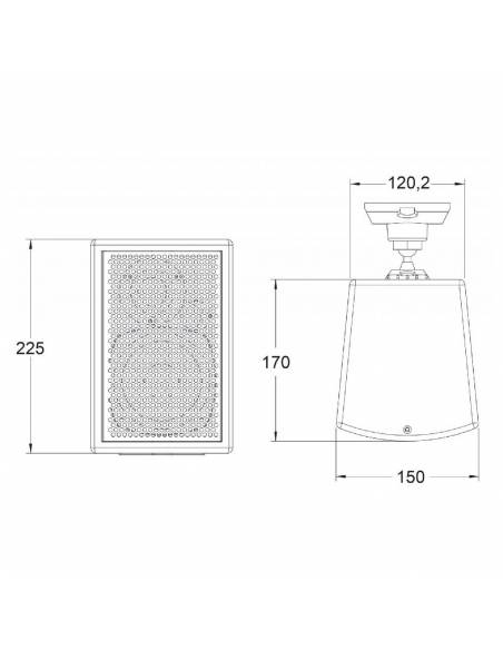 AUDIOPHONY MIO-SAT440B ALTAVOZ HIFI 40W AUDIOPHONY (PAREJA)