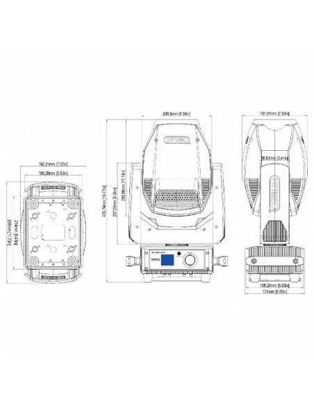 BRITEQ BT-SHARK CABEZA MÃVIL LED SPOT 200W BRITEQ