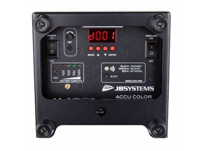 JB SYSTEMS ACCU COLOR BLACK FOCO LED 6x10w RGBWA BATERÃA JBSYSTEMS