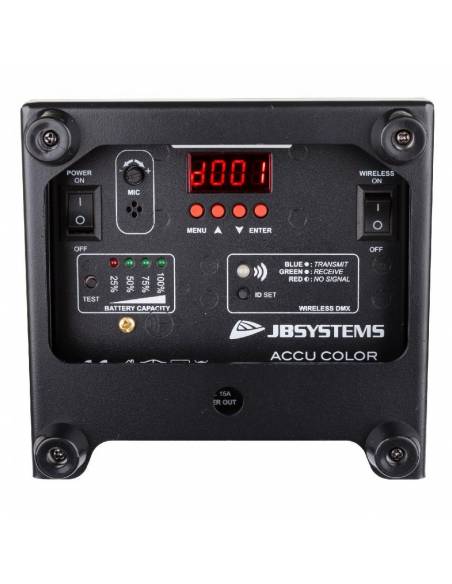 JB SYSTEMS ACCU COLOR BLACK FOCO LED 6x10w RGBWA BATERÃA JBSYSTEMS