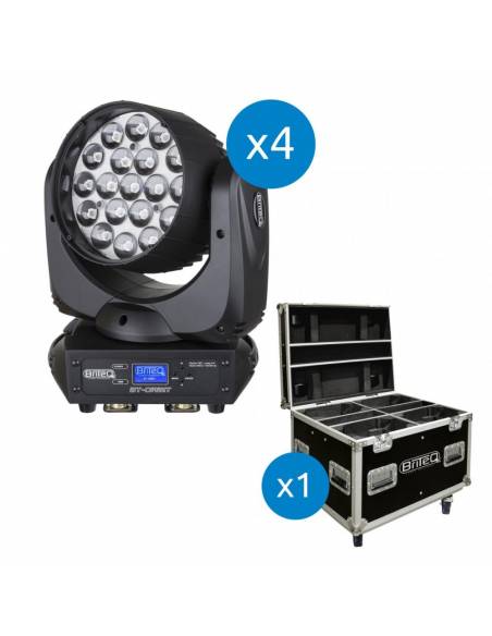 BRITEQ SET 4 CABEZAS MÃVILES ORBIT + RACK BRITEQ