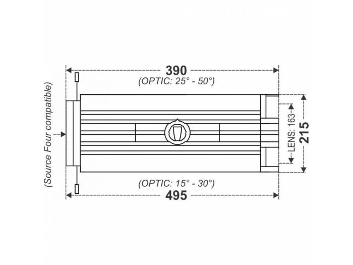 ÓPTICA 25-50º PARA BT-PROFILE 160 BRITEQ