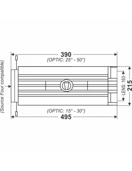 ÓPTICA 25-50º PARA BT-PROFILE 160 BRITEQ