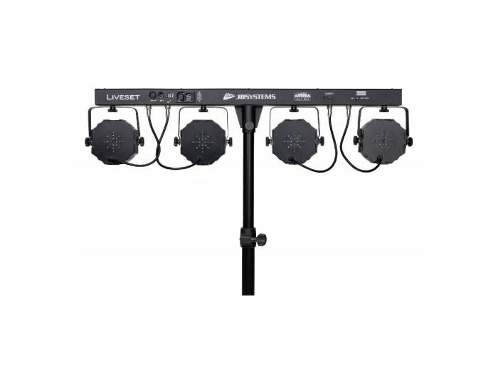 LIVESET2 BARRA 4x PROYECTORES 4 LED + STROBO + TRÍPODE JBSYSTEMS