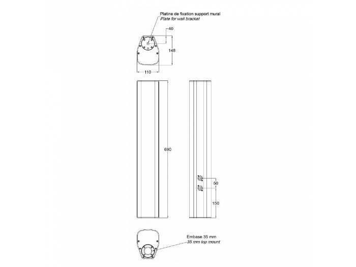 iLINE83 ALTAVOZ 160W 8x3" 16 Ohm NEGRO AUDIOPHONY