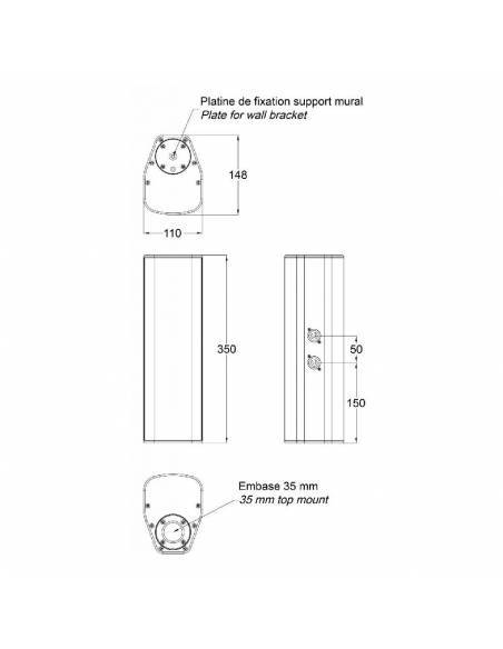 iLINE43 ALTAVOZ 80W 4x3" 8Ohm BLANCO AUDIOPHONY
