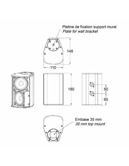 iLINE23 ALTAVOZ 40W 2x3" 16 Ohm AUDIOPHONY